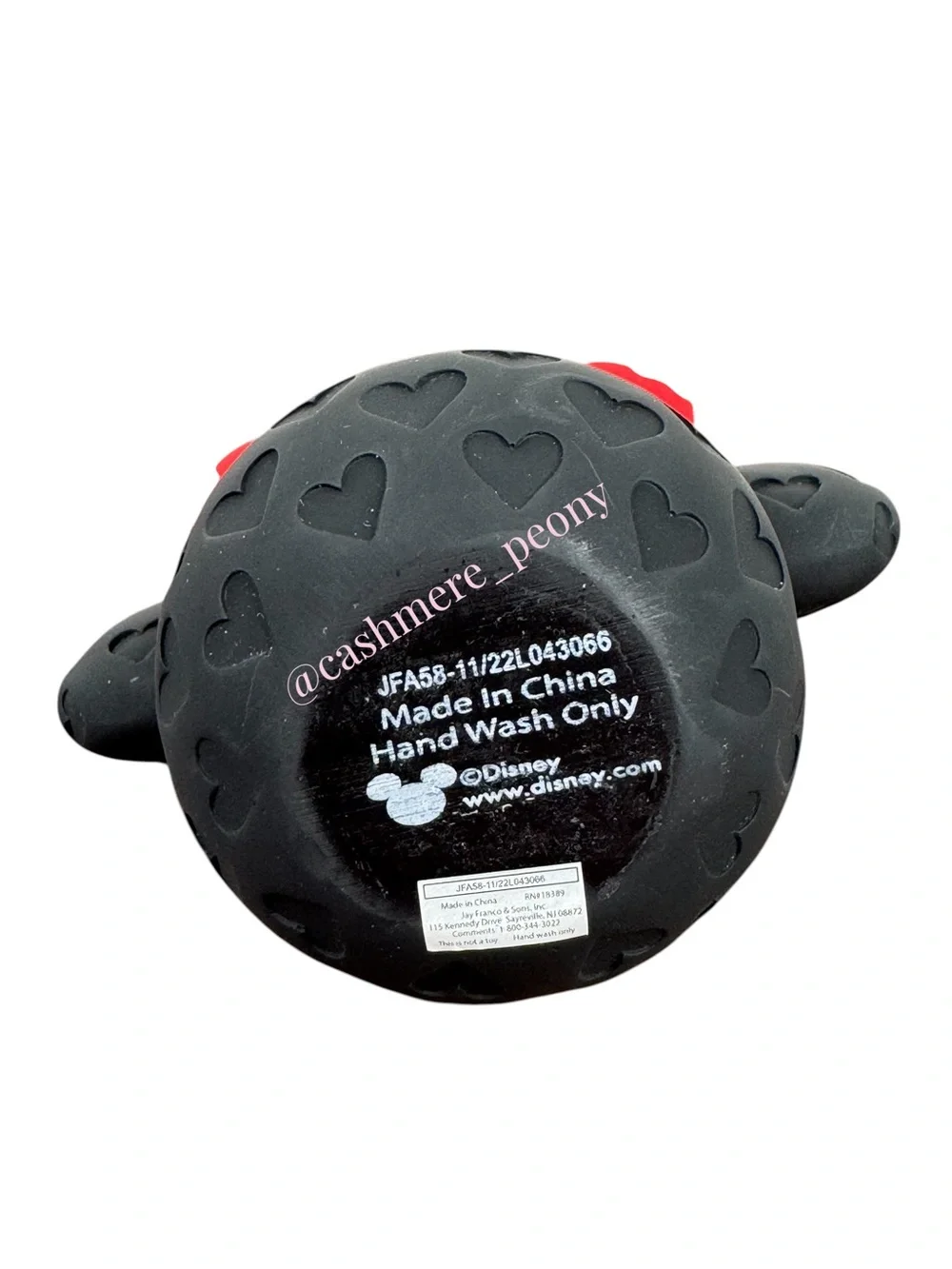 Disney Minnie Mouse Black Heart and Red Bow Soap or Lotion Pump Dispenser
